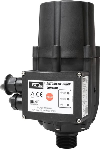 Drukschakelaar met droogloopbeveiliging voor pompen - 230 V, max. 10 bar, 10 A