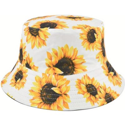 Chapeau de pêcheur réversible tournesol protection UV Panama respirant chapeau seau pour femmes hommes été pêche active randonnée casquette de pêcheur beige