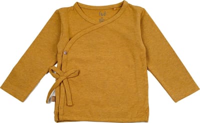 Frogs and Dogs - Omslagshirt Ocher - Okergeel - Maat 74 - Meisjes