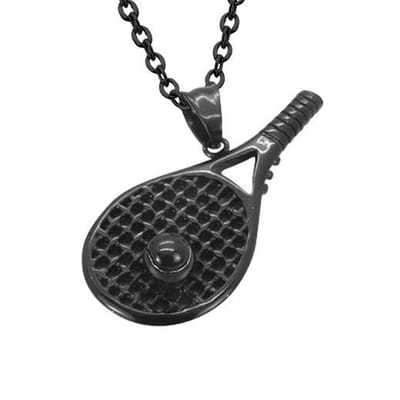 Amanto Ketting Conor Black - 316L Staal - Tennis - 47x23mm - 60cm - Sport