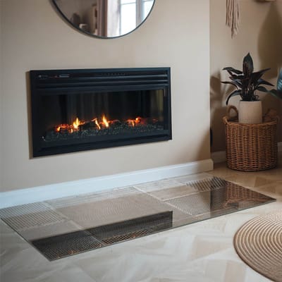 Coloray Vloerplaat Houtkachel - Plaat voor Onder Houtkachel - 140 cm x 70 cm - Open Haard Accessoires - Beige Vloerplaat Kachel - Vloerplaat Voor Kachel - Plaat onder Houtkachel - Kachel Onderplaat - Plaat Kachel
