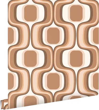 ESTAhome behang retro ornamenten bruin - 50 x 900 cm - 131582