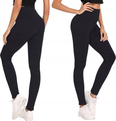Dames legging met fleece- Thermo legging afslanklijn- Zwart- Maat XL/XXL