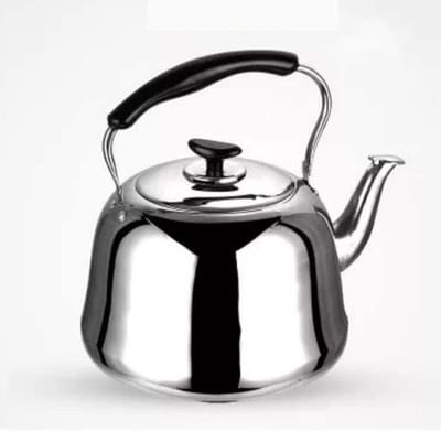 Ketel Roestvrij Staal - Theepot Inductie - Water Koken - Fluitje Bij Koken - 4 Liter - Zilver