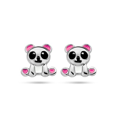 Zilver Gerhodineerd Oorknoppen Panda 1337271
