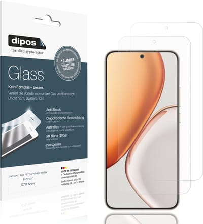 dipos – 2x Matte Pantserfolie geschikt voor Honor X70 New | 9H Screenprotector