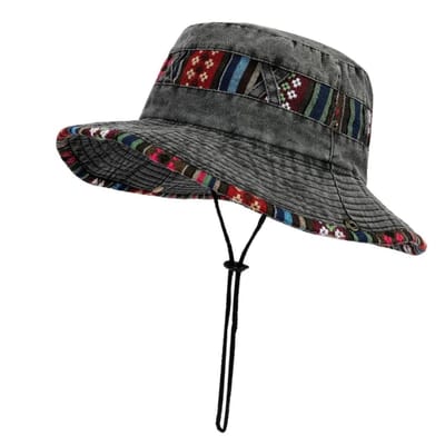 Zonnehoeden voor zowel mannen als vrouwen  Zomer Outdoor Vrije Tijd Zonnehoeden  Denim Zonnebeschermingshoeden  Heren Vissen Overhang Hoeden  Vissershoeden black