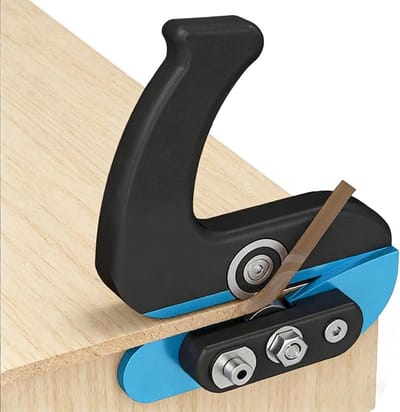 Nauwkeurige Randschaaf voor Houtbewerking, Ergonomische Grip, Draagbaar Ontwerp met Dubbele Offsetlagers en Kantensnijder Functie
