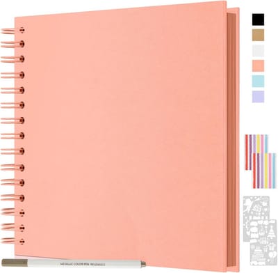 Fotoboek 40 pagina's - Dik kraftpapier - Hardcover fotolijstalbum voor herinneringen - Spiraalbinding 360° - Geschenk voor familie en vrienden
