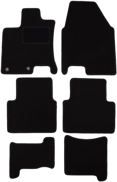 Zwarte velours vloermatten voor: Nisan Qashqai +2 crossover (2008-2013)