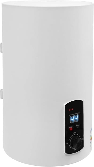 Elektrische Boiler - Warmwater Tank - Keuken Badkamer - Snelle Verwarming - 30 Liter Inhoud - Wit