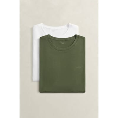 Gant T-Shirt Crew Neck 2Pack Dry Herb Green / male