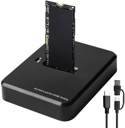 Allecto - Hard Disk Docking Station - M.2 NVMe & SATA - USB 3.1 Gen2 - Externe opslagoplossing - Compatibel met Windows/Mac/Linux - Gegevensoverdra...