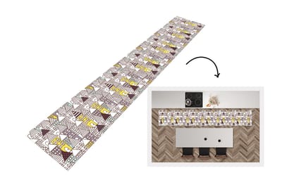 Keukenloper - Loper keuken - Patronen - Huis - Skyline - 300x50 cm - Keukenloper vinyl