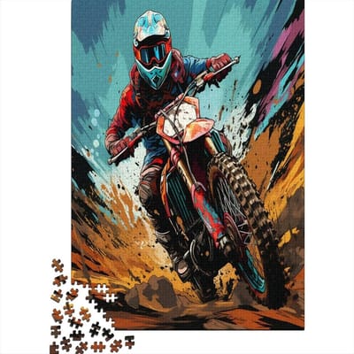 Legpuzzel Motorfiets - 1000 Stukjes - Ontspanning en Plezier - Met Bonus Poster - 75x50cm - Stijl-15