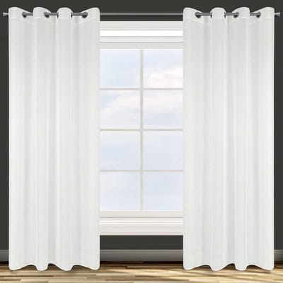 glad transparant 8 ogen zacht gordijnen moderne eenvoudige slaapkamer kinderkamer woonkamer, wit, 140x250cm