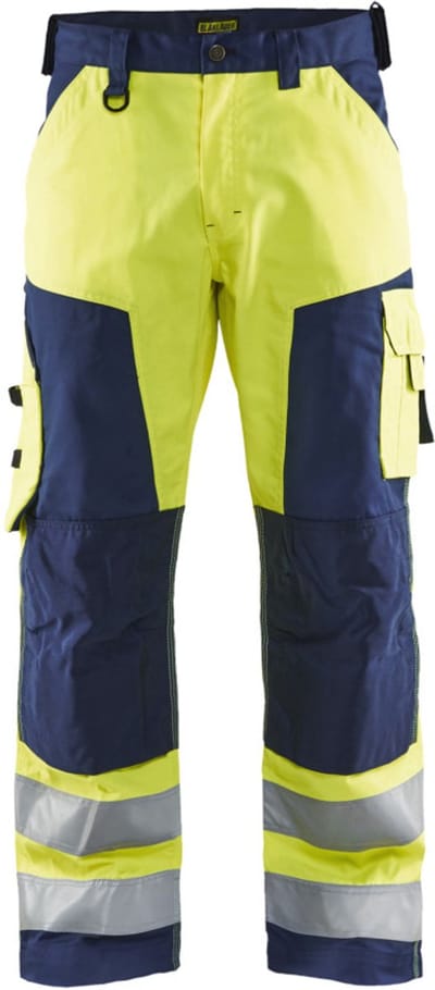 Blaklader Werkbroek High Vis zonder spijkerzakken 1566-1811 - High Vis Geel/Marineblauw - C44