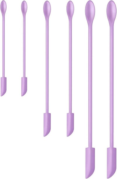 Siliconen schraperset 6-delig - Mini schrapergereedschap voor cosmetica en voedsel - Bescherm elke druppel vloeistof in potten en flessen
