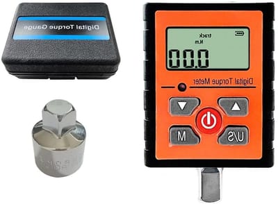 Digitale Koppelmeter - Momentsleutel Adapter - Precisie Aandraaien - Meerdere Maten Adapters - 135 Nm Bereik - Grijs
