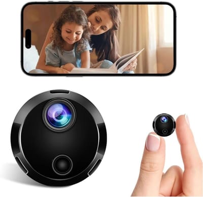 Mini Camera - Draadloze Camera - Binnen Beveiliging - Bewegingsdetectie Nachtzicht - 1080p HD - Zwart