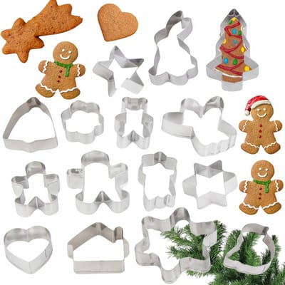 Hangzhou A Link Star Technology - Bakvormen - 15 Stuks - Diverse Kerstvormen - Duurzaam Metaal