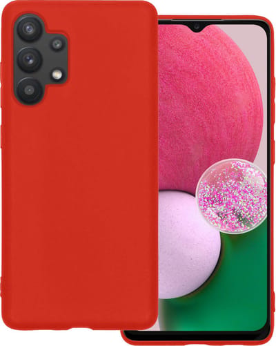 Hoesje Geschikt voor Samsung Galaxy A13 4G - Sterk & Shockproof - Hoes Cover - Siliconen Case - Rood