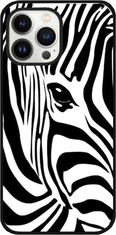 ADEL Siliconen Back Cover Softcase Hoesje Geschikt voor iPhone 13 Pro Max - Zebra Wit