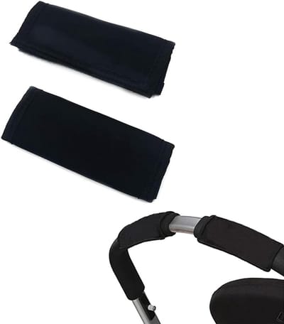 Kinderwagen Handvatverwarmers - Stuurhoezen - Bescherming Wandelwagen - Waterdicht Nylon - 2 Stuks - Zwart