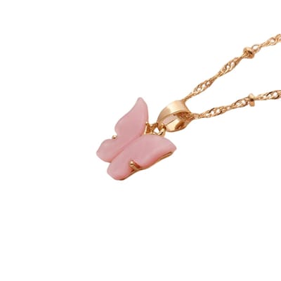 Vlinder ketting licht roze | Sparkolia | Kinderen Volwassenen | Sinterklaas Kerst Cadeau