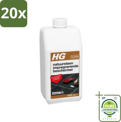 20 x HG Impregnerende Beschermer 1 liter - Grootverpakking - Natuursteen Beschermer - Impregneren Natuursteen - Vuilwerend Natuursteen - Vlekwerend Natuursteen - Marmer Bescherming