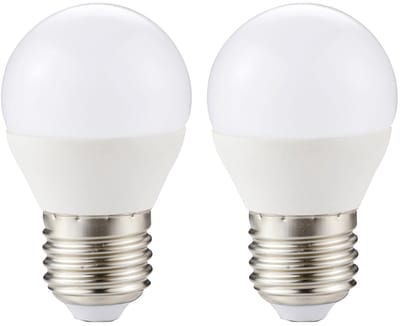 Kobi LED Lamp Mini Bolvorm E27 6W - 470lm - 4000K - 230V - Voor Werkplek of Badkamerlamp - 2 stuks