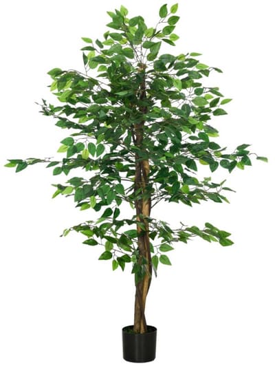 Kunst Planten 150 cm Nep Planten Met Stabiele Cementen Pot en Decoratieve Mos Geen Water of Bemesting Nodig Eenvoudig Schoon te Maken Realistische Groene Bladeren Geschikt voor Binnen en Buiten Decoratie 15x15x150 cm