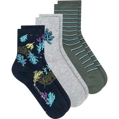Scotch & Soda Boys 3pk Boys Non Terry Crew Navy Taglia: S | Biancheria Intima Outlet | kids | Blu
