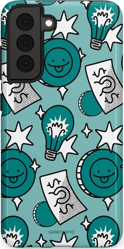 Casetastic Hoesje Geschikt voor Samsung S21 FE - Stijlvolle Beschermende Duo-layer Case - Muntmeester