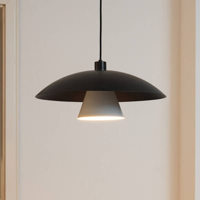 OSRAM DECOR Vliegende Paddenstoel hanglamp E27 Zwart/Wit 500mm, hanglamp, Metaal, tijdloos elegant