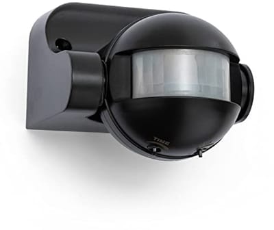 Compacte Bewegingsmelder IP44 Zwart voor Buitenverlichting