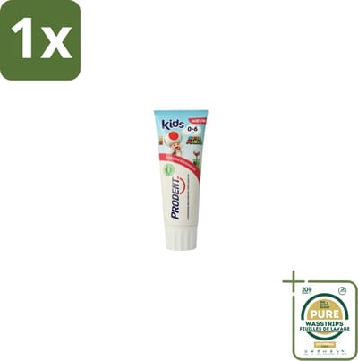 1 x Prodent – Tandpasta – Kids 0–6 Jaar – 75 ml- Melktanden - Gaatjes - Kindertandpasta - Super Mario - Tandenpoetsen