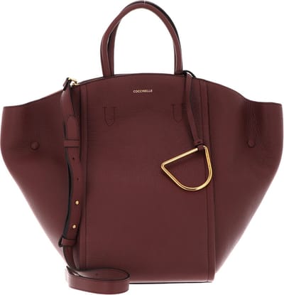 COCCINELLE Leren Handtas Schoudertas Narcisse Handbag Carruba Bruine