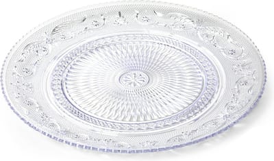 Plasticforte Onbreekbare Dinerborden - kunststof - kristal stijl - transparant - D25 cm