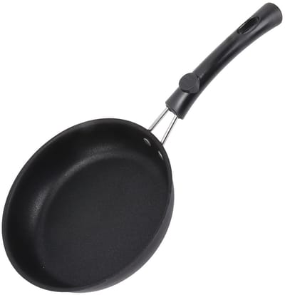 Dailygoods- Omeletpan Roestvrij Staal - Koekenpan 16 cm - Antiaanbaklaag - Geschikt voor Inductie/Gas - Duurzaam - Eenvoudige Reiniging