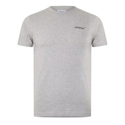Off White Heren Windy Pijl T-Shirt (Grijs/Zwart)