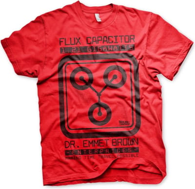 Back to the Future Flux Capacit-shirt of T-shirt Rood