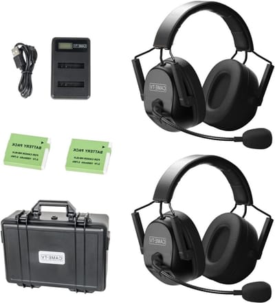 Draadloze Intercom - Communicatiesysteem - Teamcommunicatie - Full Duplex - 2 Stuks - Zwart