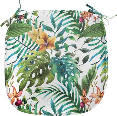 New Bed Blad Palmboom Bloemen Hibiscus Stoelkussen, Anti-Slip Zitting Pad, 40 cm x 40 cm