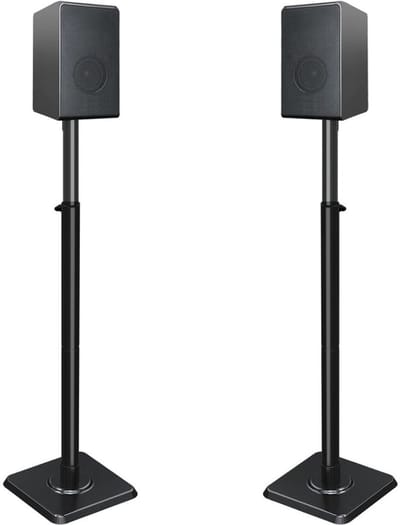 White-Label® Luidspreker Standaard - Speaker Statief - Luidsprekerstandaard - Zwart