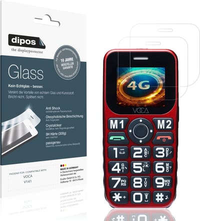 dipos – 2x Pantserfolie geschikt voor VOCA V141 | 9H Screenprotector
