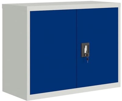 Filing Cabinet 90x40x70 cm - Staal in Lichtgrijs en Blauw