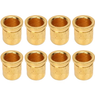 8 STUKS Gitaar Snaar Ferrule Legering Compacte Bas Door Body Gesp voor Vervanging Zwart goud