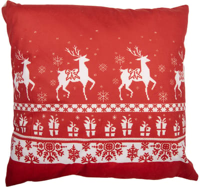 Clayre & Eef Kussenhoes 45x45 cm Rood Polyester