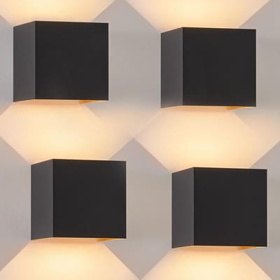 LED Buitenwandlamp Set - Waterdichte Wandlamp voor Buiten met Op- en Neerwaartse Verlichting IP65